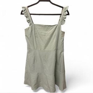 QED London Green Ruffle Strap Dress